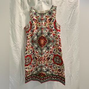 Women’s London Times Gorgeous Cotton Sateen Floral Patterned Shift Dress